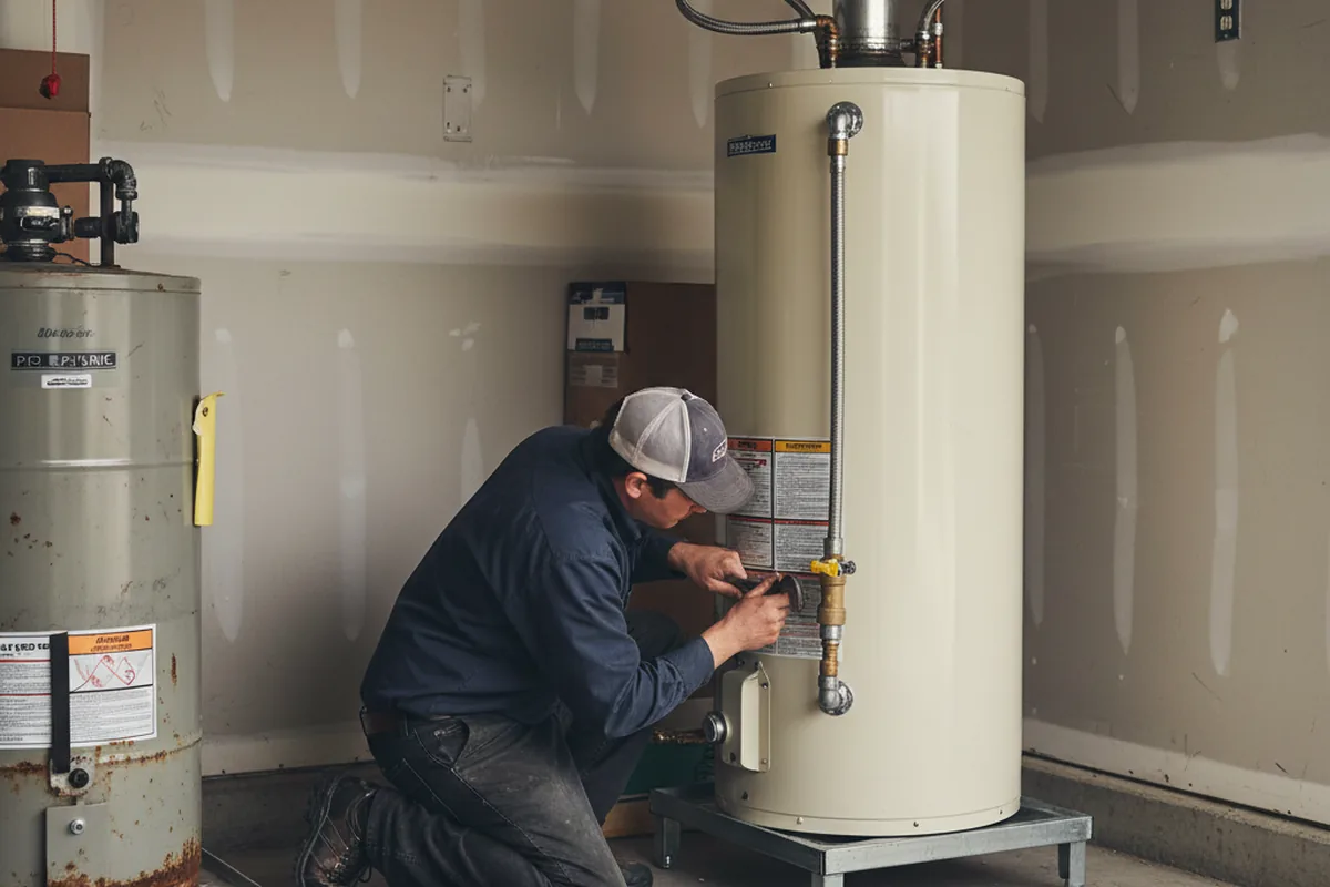 Water heater and shutoff valve replacement in Bethlehem